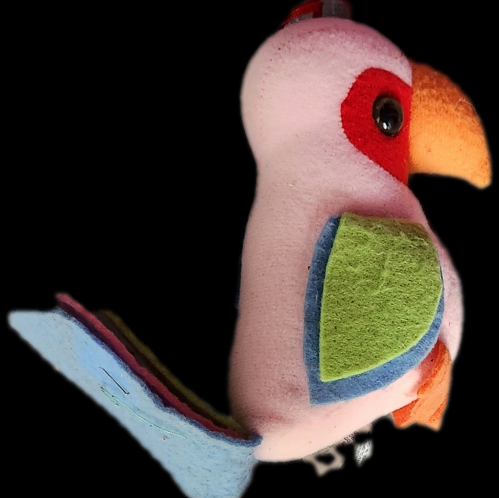 Dan Brechner vintage felt parrot stuffed toy